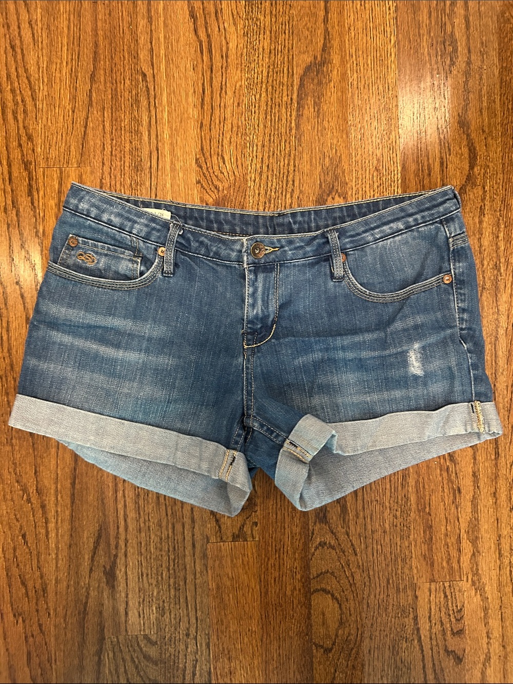 Quicksilver Denim Women's Denim Rolled Hem Shorts - Blue